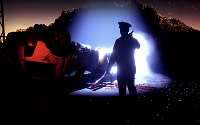 Police officer at scene of alcohol-involved crash